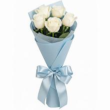 Букет 5 Белых роз Проуд в Зязикове-Юрте