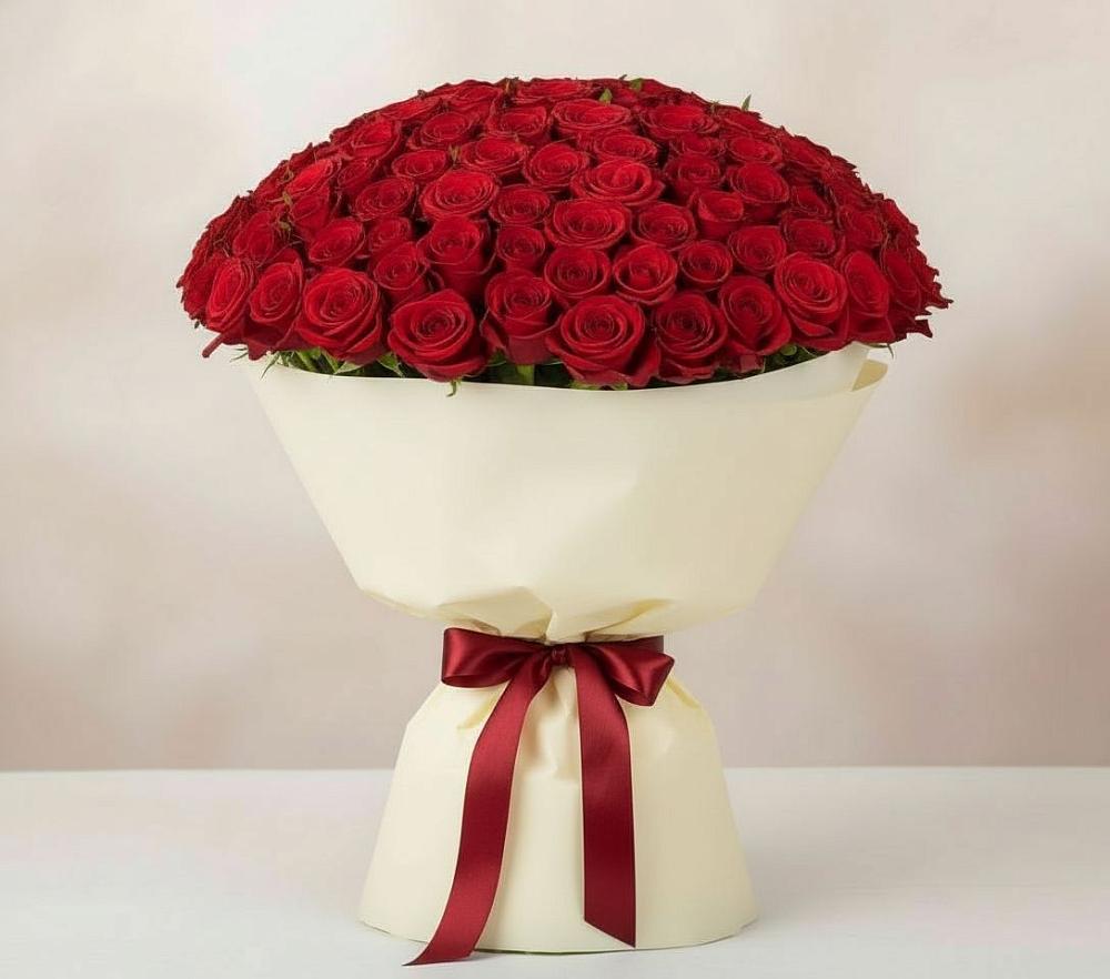 Букет 101 Красная роза Милано в Зязикове-Юрте