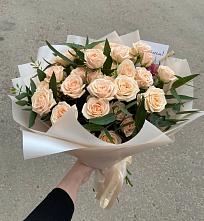 Букет Кремовые розы Латте в Зязикове-Юрте
