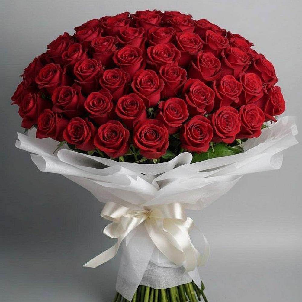 Букет 101 Красная роза Блэк Мэджик в Зязикове-Юрте