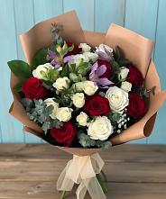 Букет цветов из:  Розы и Альстромерии в Зязикове-Юрте