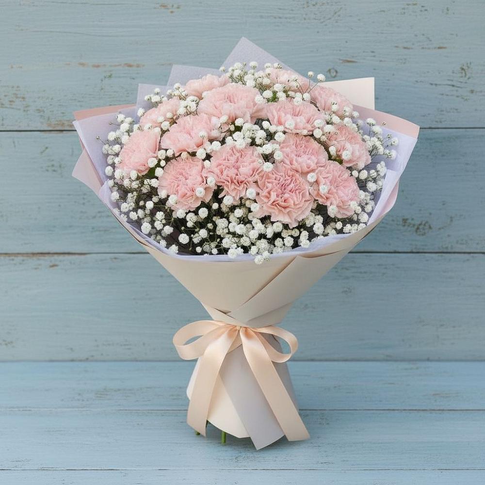 Букет цветов из: Гвоздики в Зязикове-Юрте