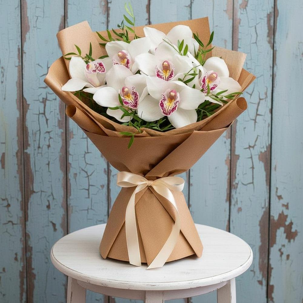 Букет цветов из: Орхидеи и Розы в Зязикове-Юрте