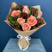 Букет цветов из:  Розы и Альстромерии в Зязикове-Юрте