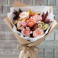 Букет цветов из:  Гвоздики, Хризантемы и Розы в Зязикове-Юрте
