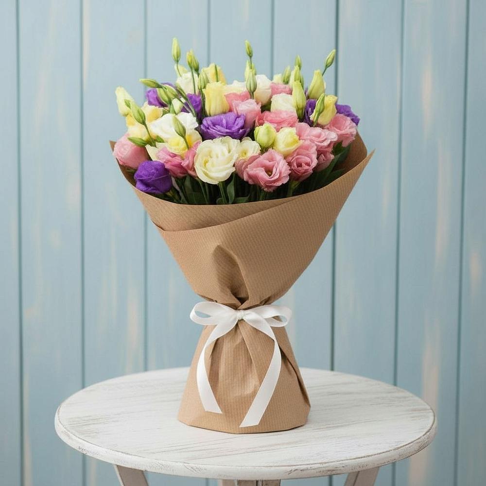 Букет цветов из: Лизиантусы в Зязикове-Юрте