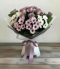 Букет цветов из:  Хризантемы и Розы в Зязикове-Юрте