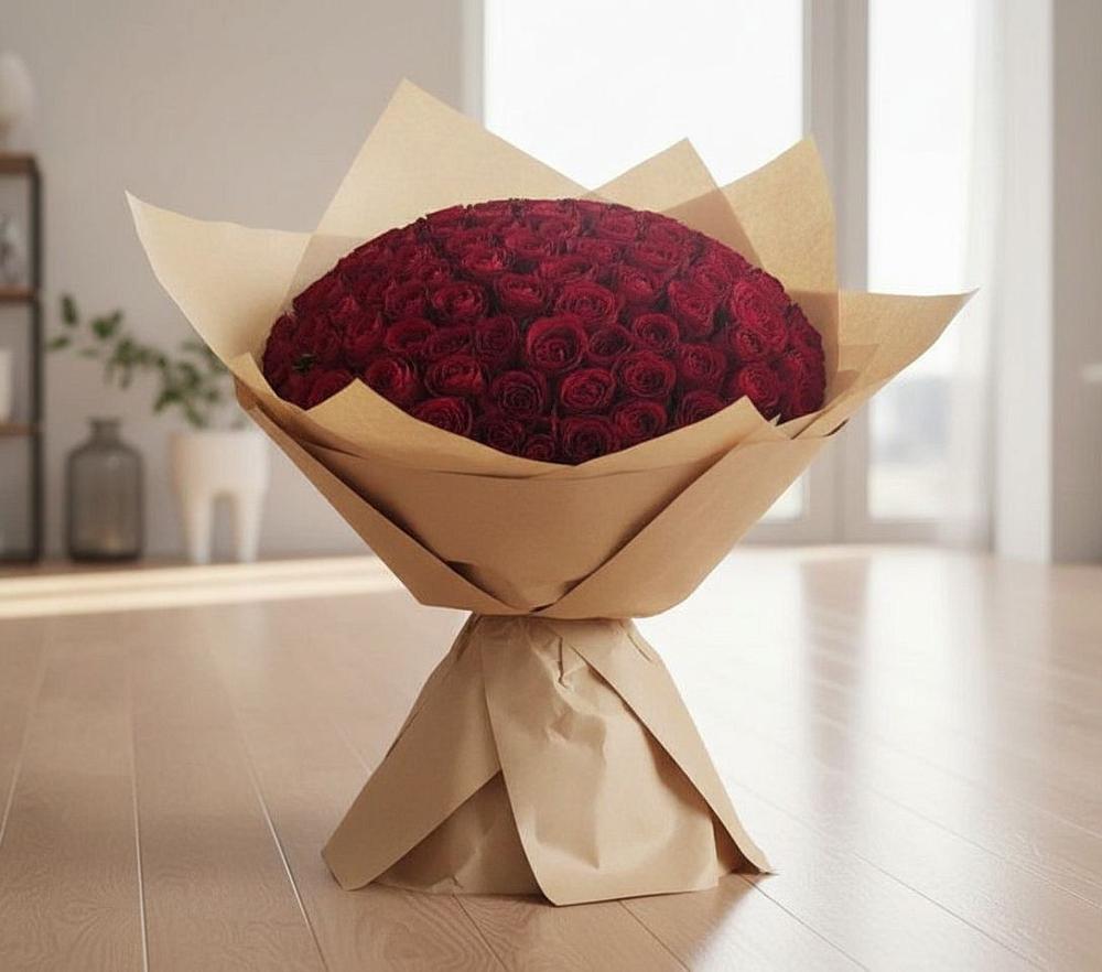 Букет 101 Красная роза в Зязикове-Юрте