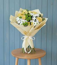 Букет цветов из:  Хризантемы и Розы в Зязикове-Юрте