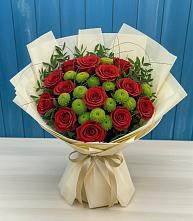 Букет цветов из:  Розы и Хризантемы в Зязикове-Юрте