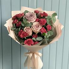 Букет цветов из:  Гвоздики и Розы #REPLACE_PRED# Зязикове-Юрте