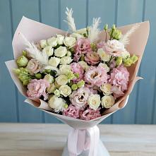 Букет цветов из:  Альстромерии и Розы в Зязикове-Юрте